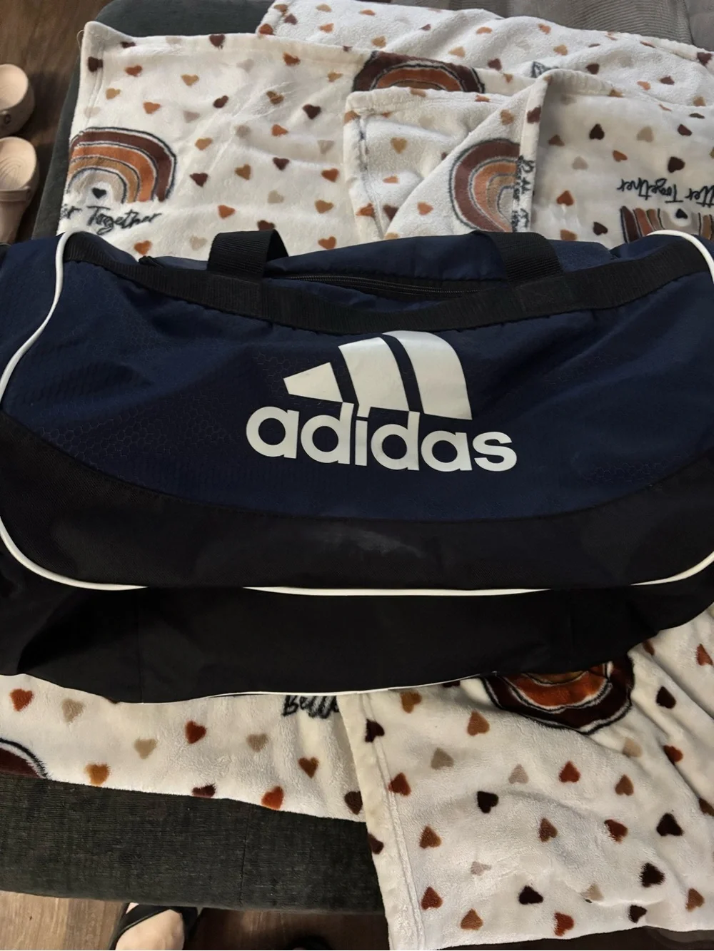 adidas Navy and Black Sports Duffel Bag